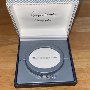 Inspirational he sterling silver music Treble clef charm bracelet